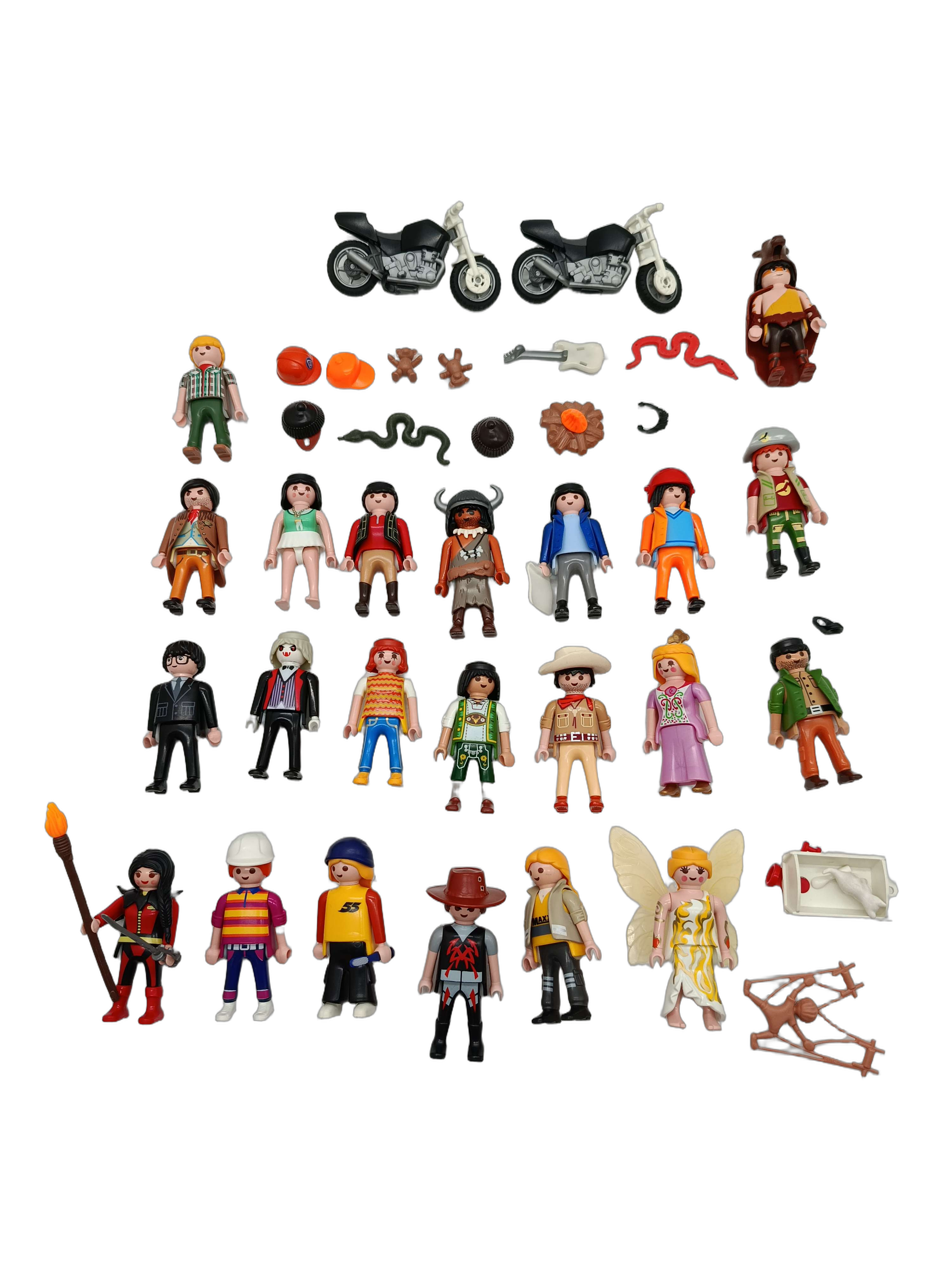 Playmobil Bundle großes Set Figuren, Motorräder, Tiere & Zubehör